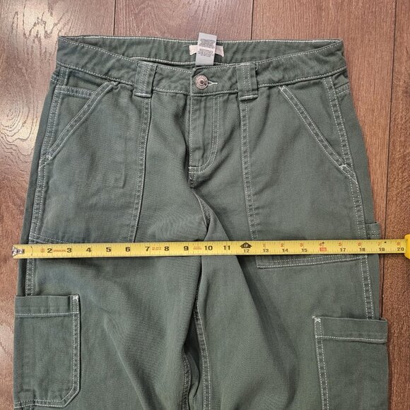 Garage Dani Carpenter Mid Rise Cotton Cargo Pants Trekking Green Size 5 - Picture 11 of 16